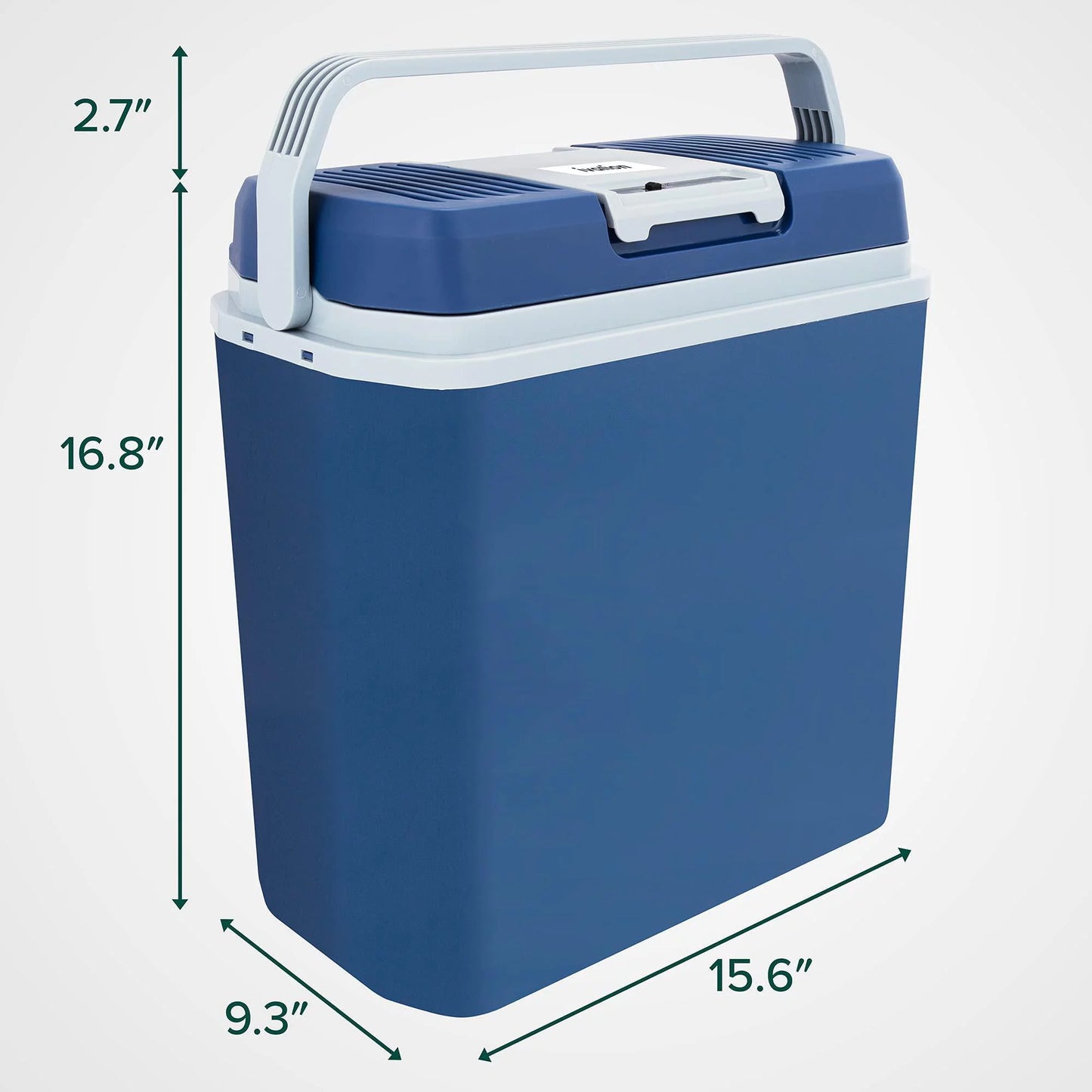 Electric Cooler & Warmer, 24L Portable Thermoelectric 12V Cooler with Handle (Blue)