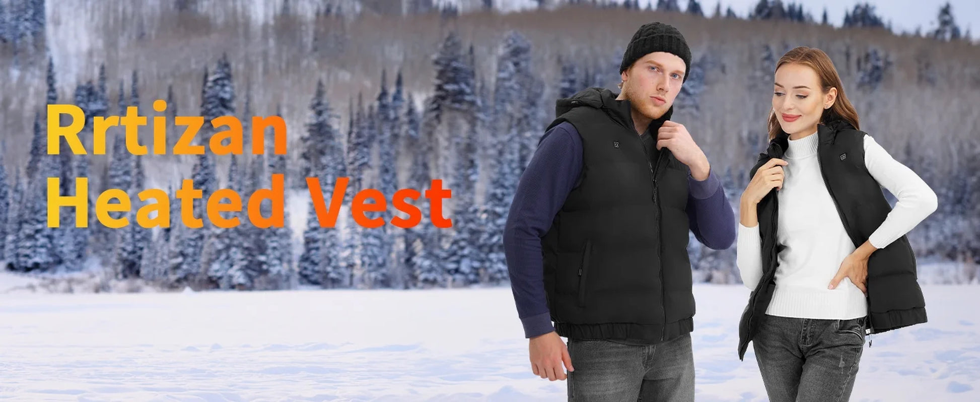 Heated Vest with 10000mAh Battery Pack & Detachable Hood - 9 Heating Zones, 3 Levels - Size XL