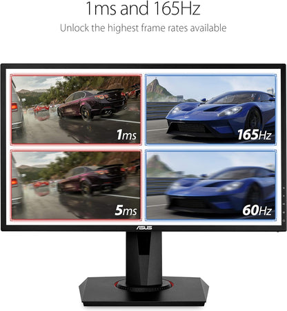 ASUS VG248QG 24" G-SYNC Gaming Monitor | 165Hz, 1080P, 0.5ms, Eye Care, DP/HDMI/DVI - Black