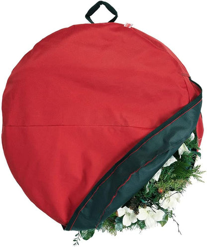 30” Wreath Storage Bag - Keeps Christmas Wreaths Up to 30” Safe & Deformation-Free