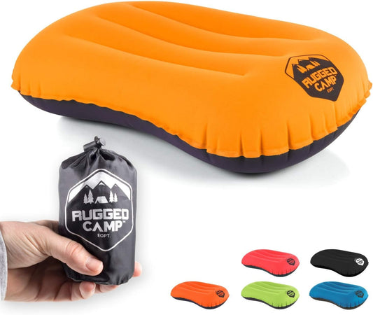 Inflatable Camping Pillow - Lightweight, Ergonomic Air Pillow for Backpacking, Beach, Hammock & Travel