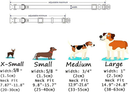 Adjustable Christmas Dog Collar - Festive Collar for Small, Medium, and Large Dogs (Size S, Christmas Theme)