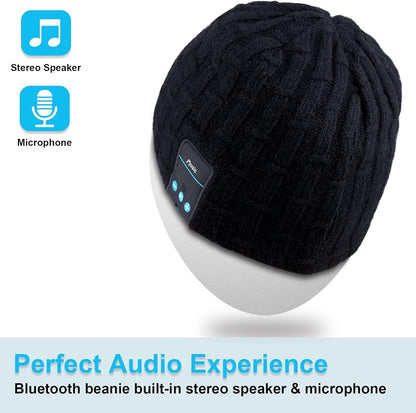 Wireless Bluetooth Beanie for Men & Women - Music Hat for Outdoor Sports