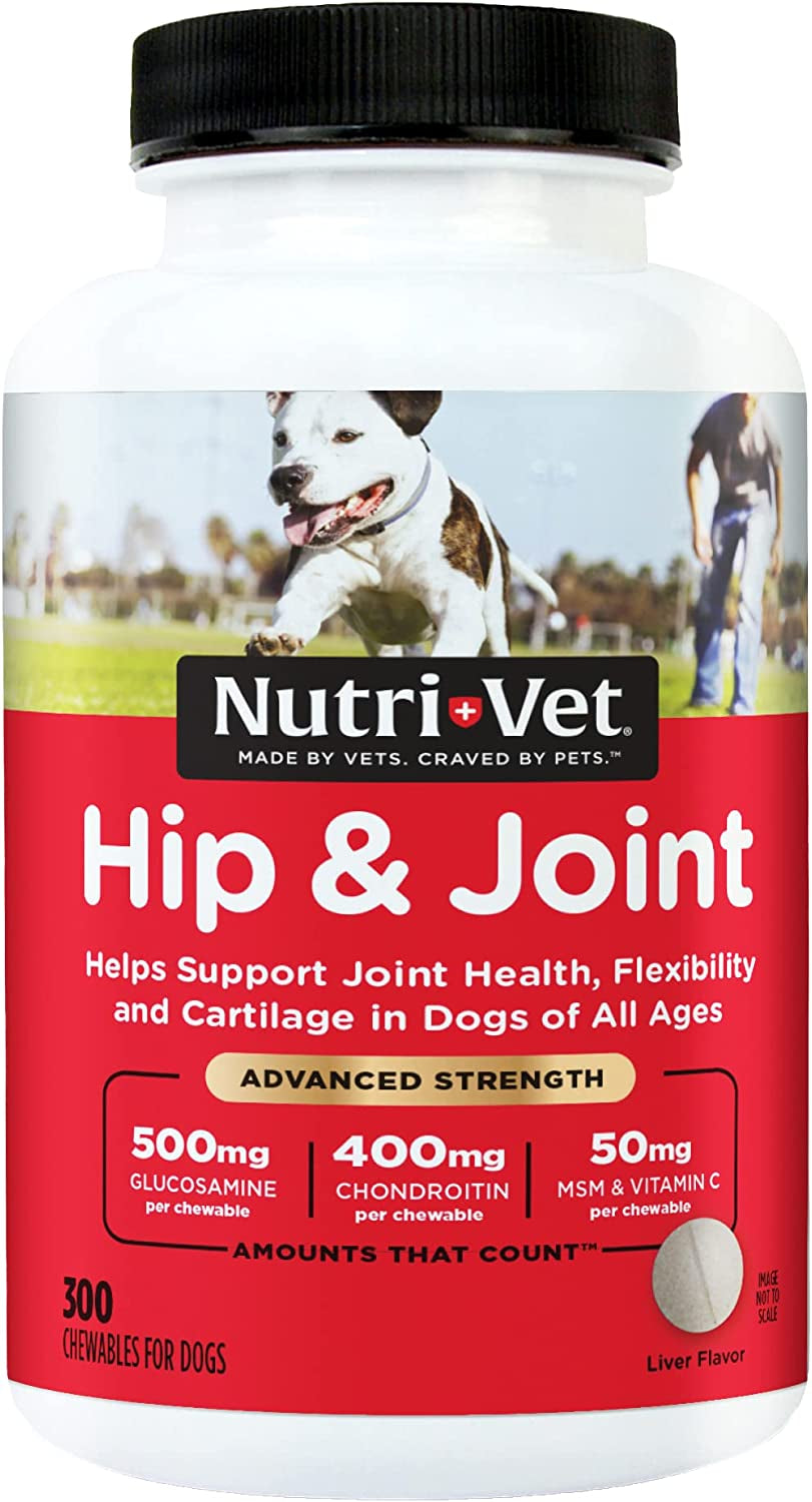 Advanced Hip & Joint Chewable Tablets for Dogs | Glucosamine & Chondroitin for Cartilage Support & Mobility – 300 Tablets