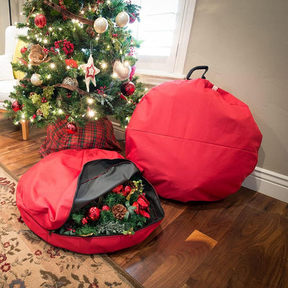 30” Wreath Storage Bag - Keeps Christmas Wreaths Up to 30” Safe & Deformation-Free