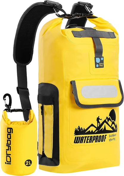 Waterproof Floating Dry Bag Backpack - 20L/30L/40L - Ideal for Kayaking, Hiking & Outdoor Adventures