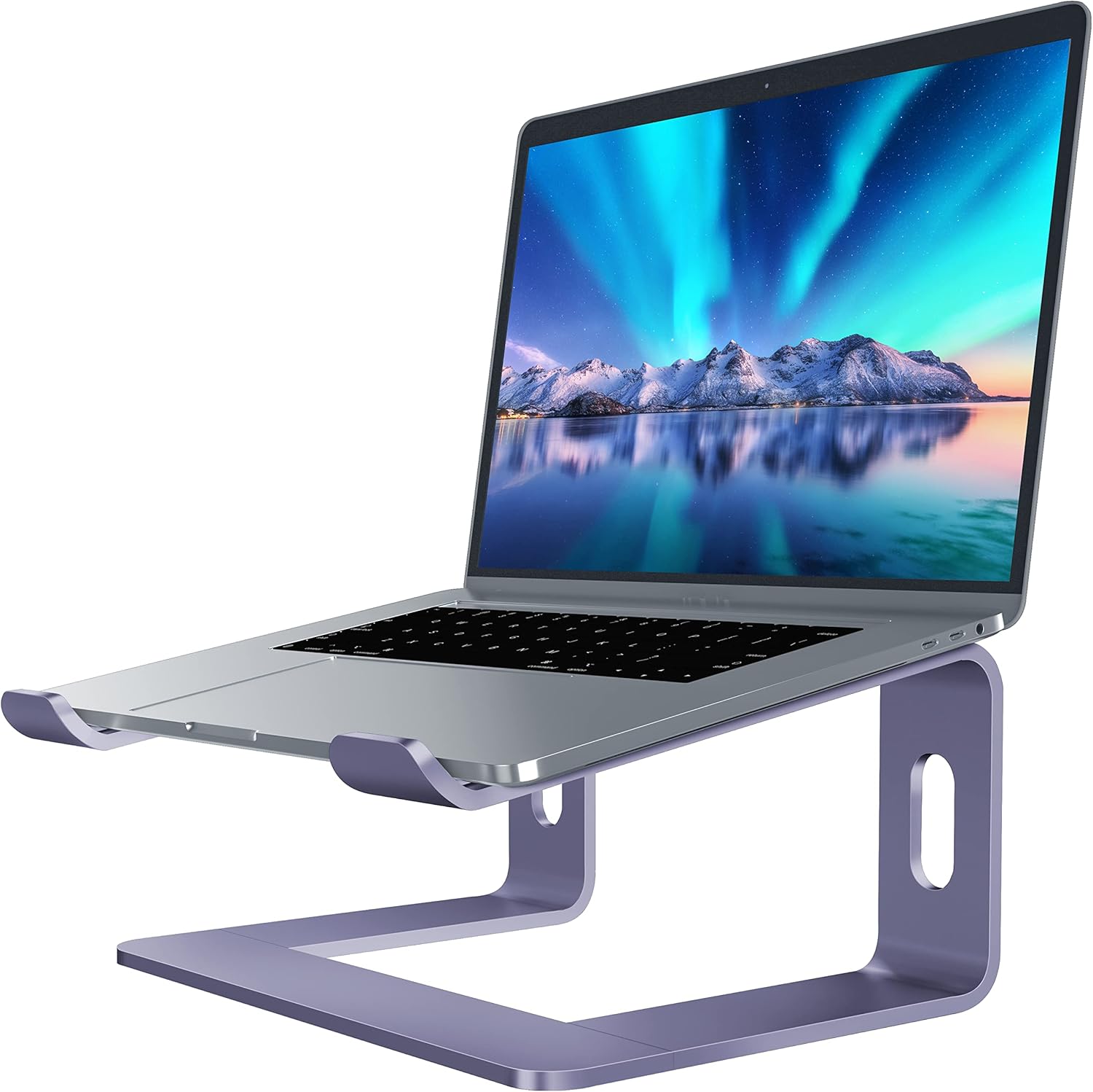 Ergonomic Aluminum Laptop Stand | Adjustable Riser for 10-15.6 Inch Laptops