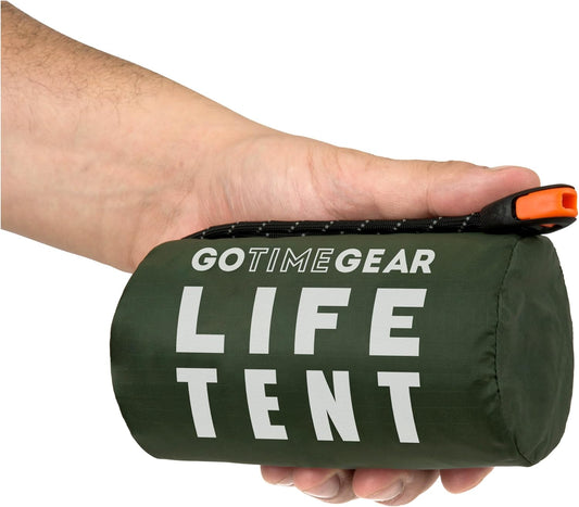 2-Person Survival Tent with Paracord & Emergency Whistle – Weatherproof Mylar Shelter for Camping, Hiking, & Emergency Kits