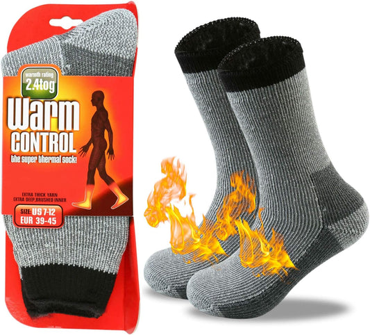 Women's & Men's Insulated Thermal Wool Socks - Thick, Lined, and Ultra Warm for Winter Boots