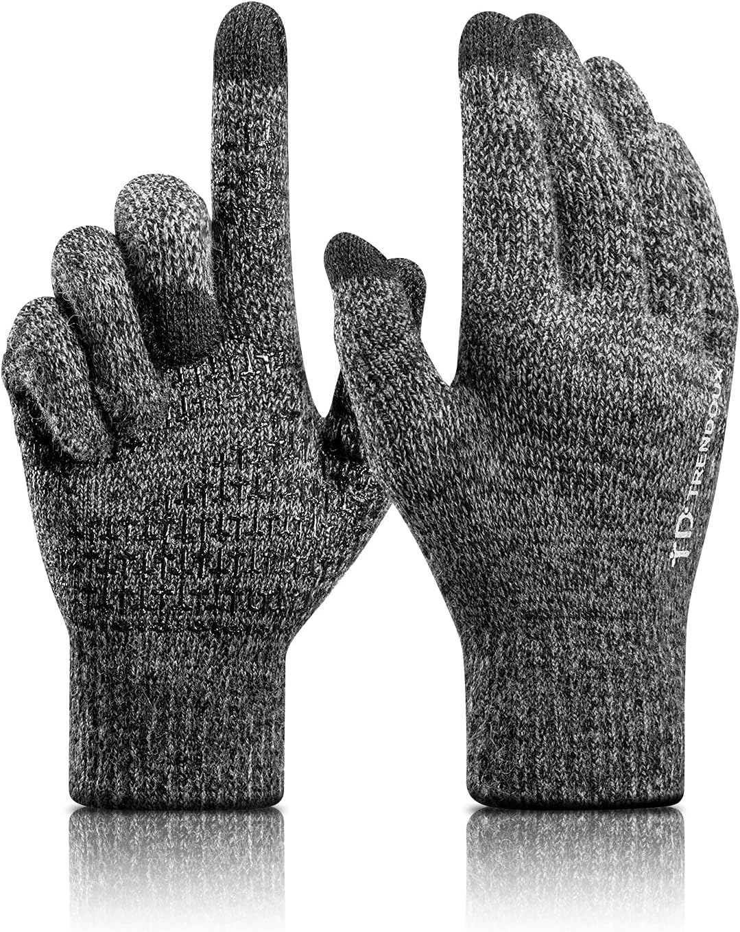 Unisex Winter Touchscreen Gloves - Warm, Non-Slip, Stretchy Knit with Elastic Cuff for Men & Women