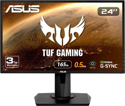 ASUS VG248QG 24" G-SYNC Gaming Monitor | 165Hz, 1080P, 0.5ms, Eye Care, DP/HDMI/DVI - Black