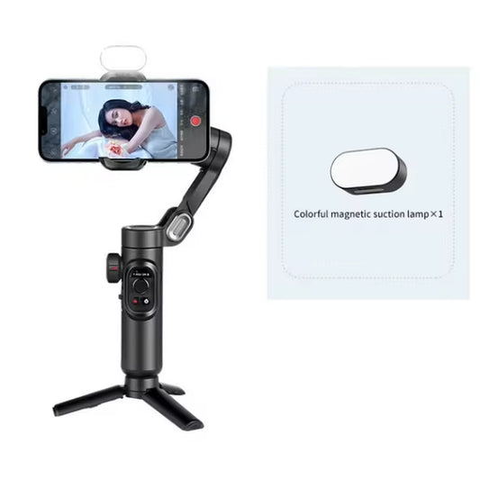 3-Axis Smartphone Gimbal Stabilizer with Fill Light & Face Tracking for iPhone/Android - Smart XE