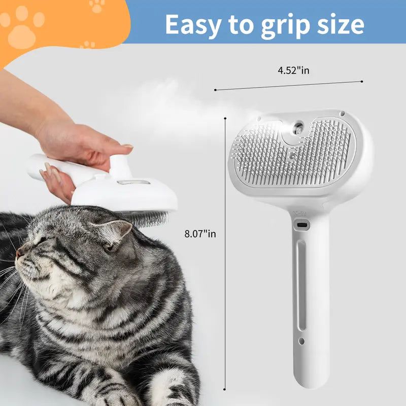 Advanced Pet Hair Removal Comb | Durable, Multi-Function Brush with Easy Shedding Button for Cats & Dogs