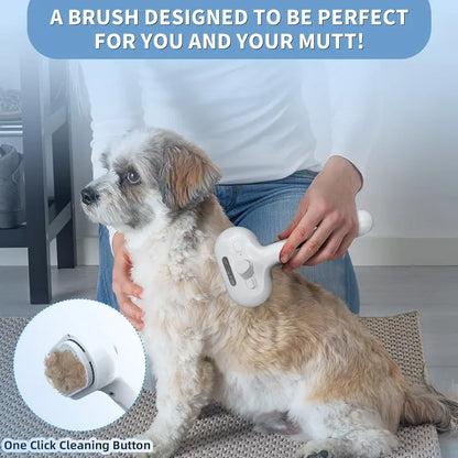 Advanced Pet Hair Removal Comb | Durable, Multi-Function Brush with Easy Shedding Button for Cats & Dogs