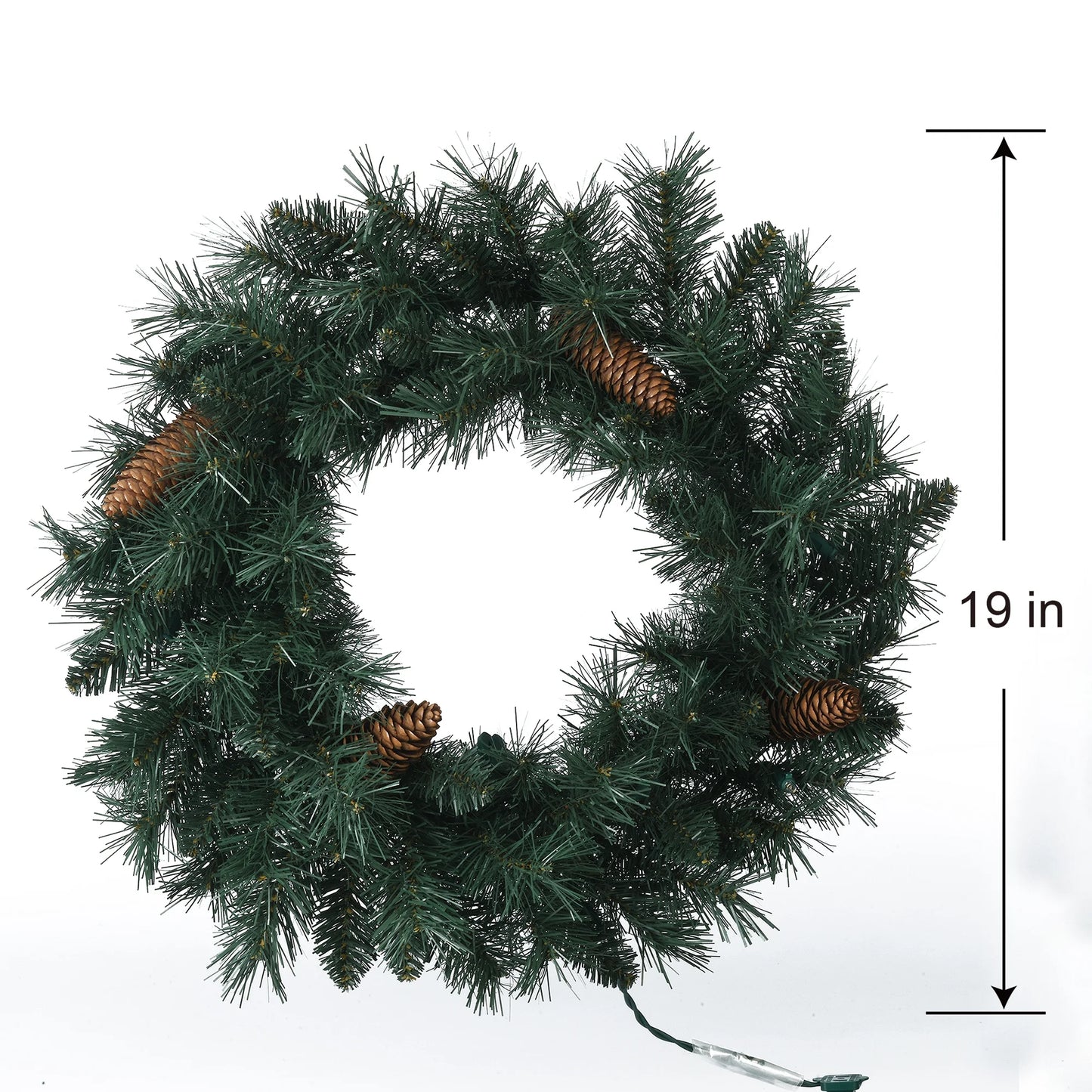 5-Piece Pre-Lit Christmas Entryway Set with Warm White LED Lights - Trees, Wreath & Garlands