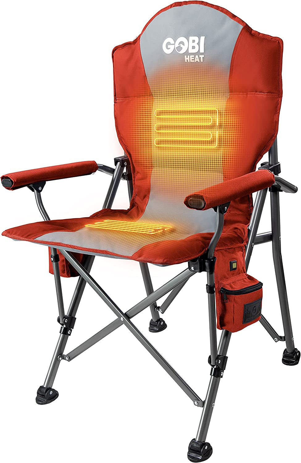 Portable Heated Camping Chair - Terrain Edition | 3-Level Warmth, Lightweight & Foldable (Flare)