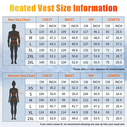 Heated Vest with 10000mAh Battery Pack & Detachable Hood - 9 Heating Zones, 3 Levels - Size XL